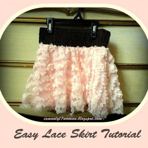 Pink Lace Flower Girl Skirt Tutorial