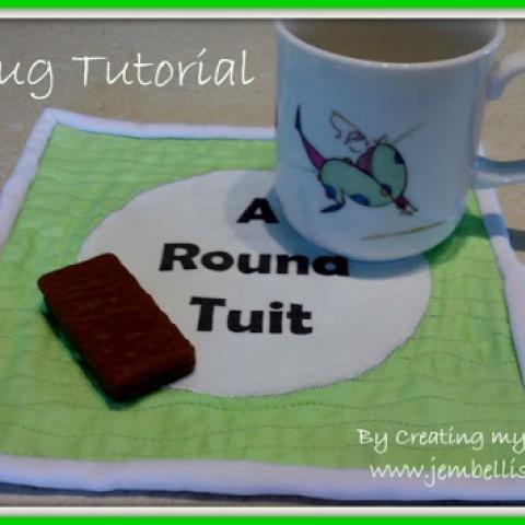 Round Tuit Mug Rug Tutorial