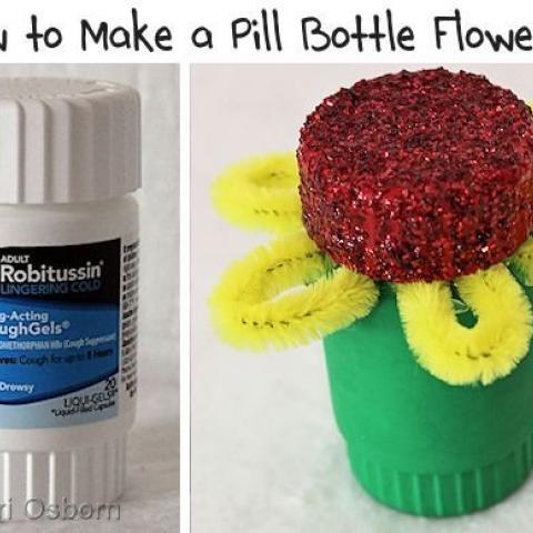 How to Recycle a Pill Bottle Into a Flower