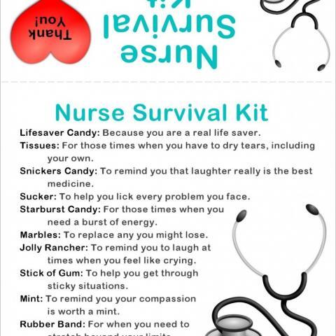 Printable Nurse Survival Kit