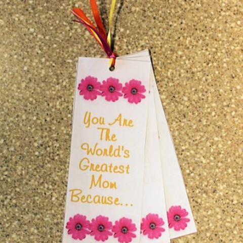Printable Mother's Day Bookmark Card