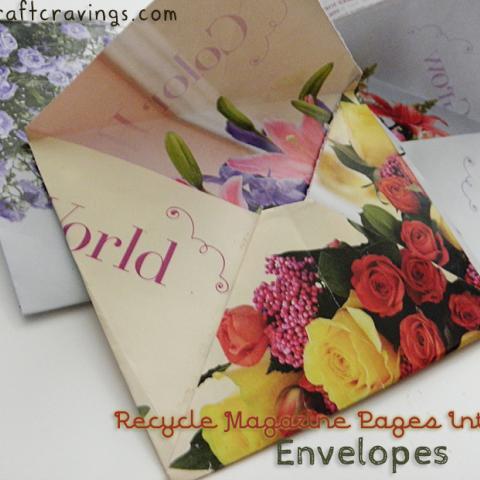 Recycle Magazine Pages into Envelopes