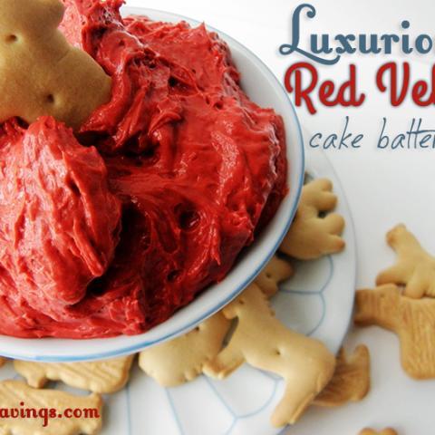 Luxurious Red Velvet Cake Batter Dip