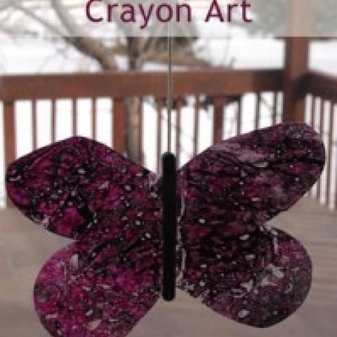 Butterfly Melted Crayon Art