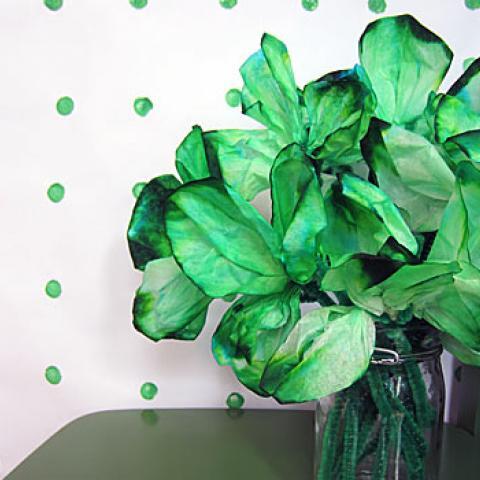 Coffee Filter Shamrocks