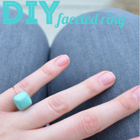 DIY Faceted Ring in Epoxy Clay