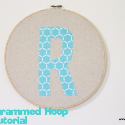 Monogrammed Hoop Art
