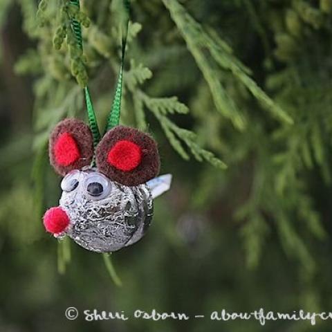 Candy Kiss Mouse Ornament