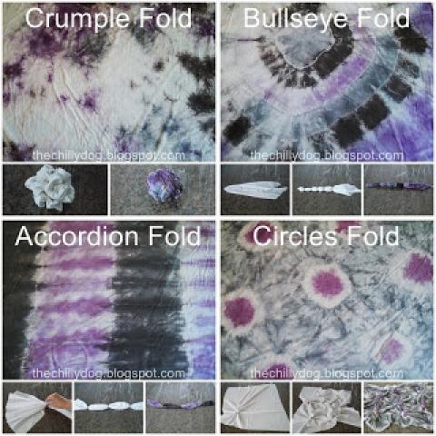 4 Easy Tie Dye Folding Techniques