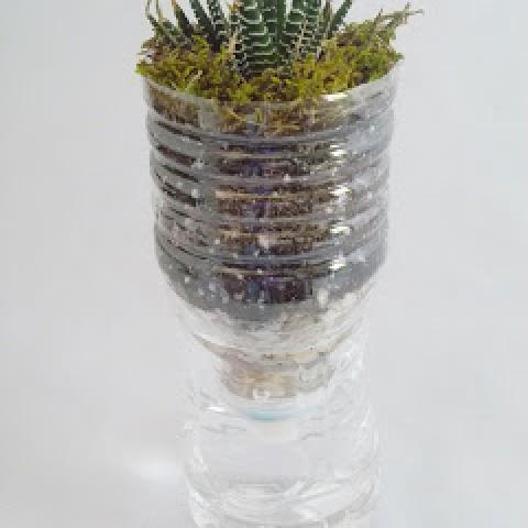 Upcycled Water Bottle Vase