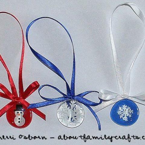 Painted Flat Marble Ornaments