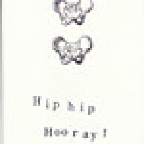 Stamped Anatomy Card: Hip Hip Hooray! by ModDessert