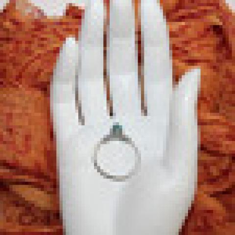 Turquoise Wire Solitaire Ring by ModDessert on Etsy