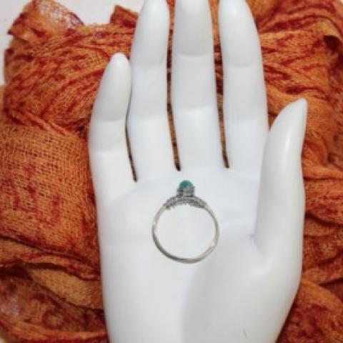 Turquoise Wire Solitaire Ring | Meylah