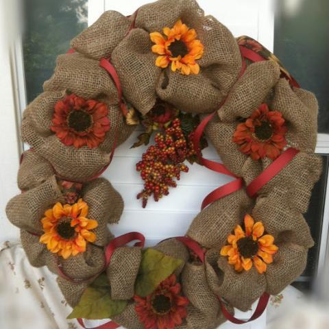 Fall Burlap Wreath Tutorial