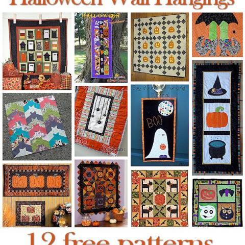 12 Halloween Wall Hanging Quilt Patterns | Hidden Treasure Craft