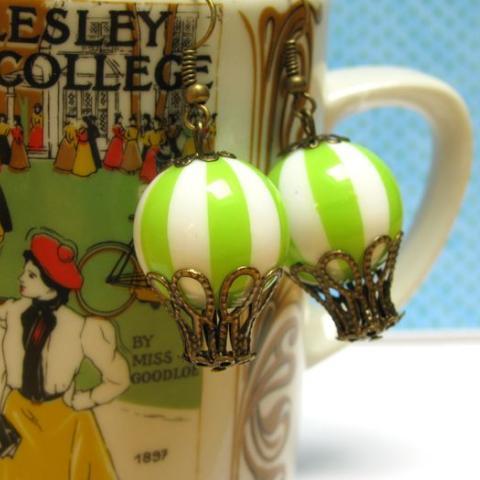 Hot air balloon earrings