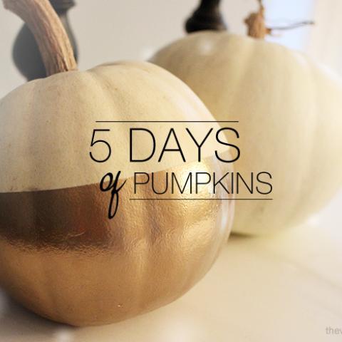 Gold Dipped Pumpkins