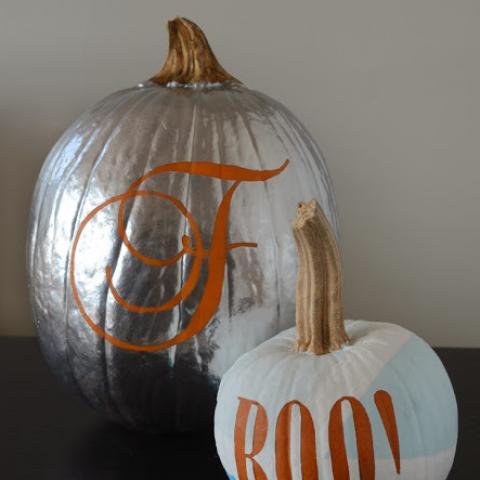 Easy DIY Typography Pumpkins