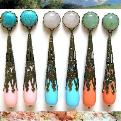 Pastel drop earrings