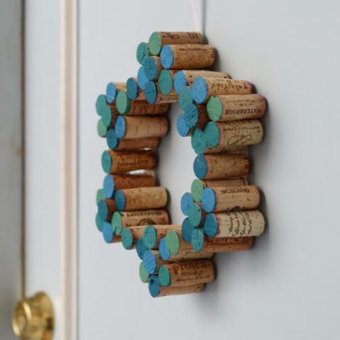Festive DIY Cork Wreath