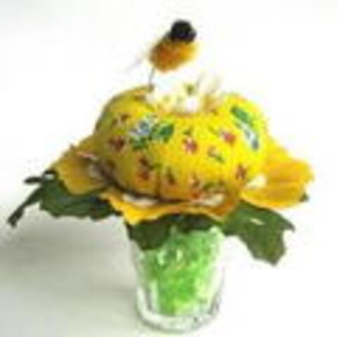 Blossom and Bumblebee Pincushion