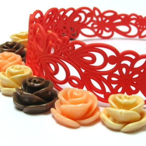 Headbands with roses