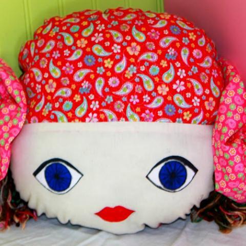 The Stitching Scientist: Gypsy Doll Face Pillow Tutorial and Fre