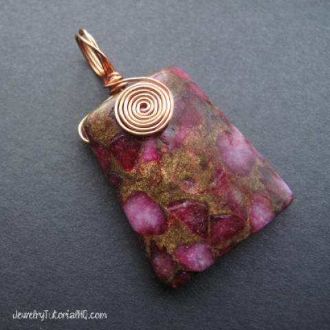 Make a Handmade Wire Spiral Bail Pendant {video tutorial}