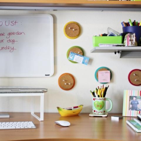 Colorful Mini Cork Board Circles