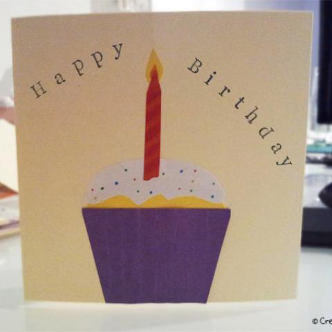 Happy Birthday cupcake card