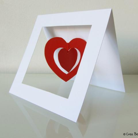 Twirly Heart Mobile card