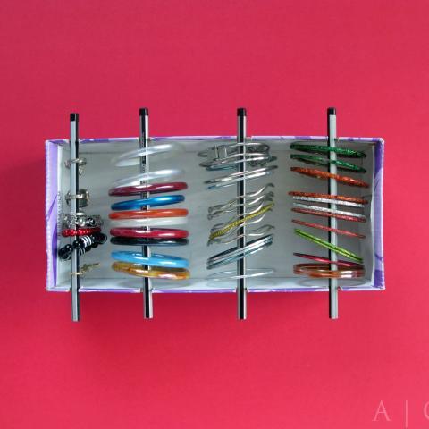 Shoe box jewelry organizer