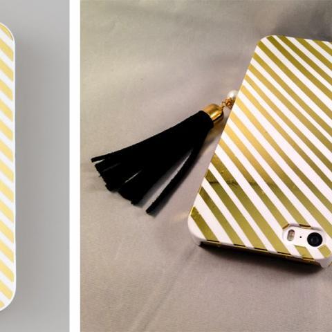 DIY Kate Spade Inspired Striped Phone Case