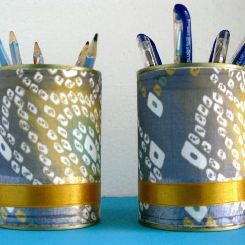 Fabric covered tins ~ Alternate Creations