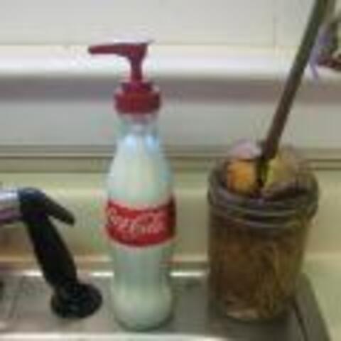 Soda Bottle Soap Dispenser