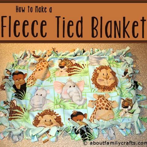 Fleece Tied Blanket Tutorial