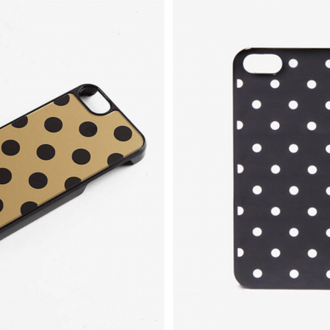 DIY Kate Spade Inspired Metallic Polka Dot Phone Case
