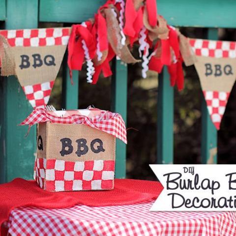 DIY Burlap BBQ Decorations