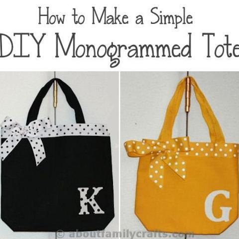 Simple DIY Monogrammed Tote