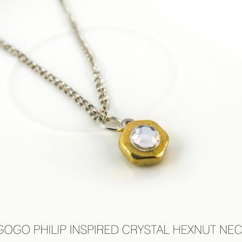 DIY Gogo Philip Inspired Crystal Hexnut Necklace