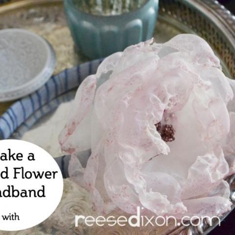 Singed flower headband