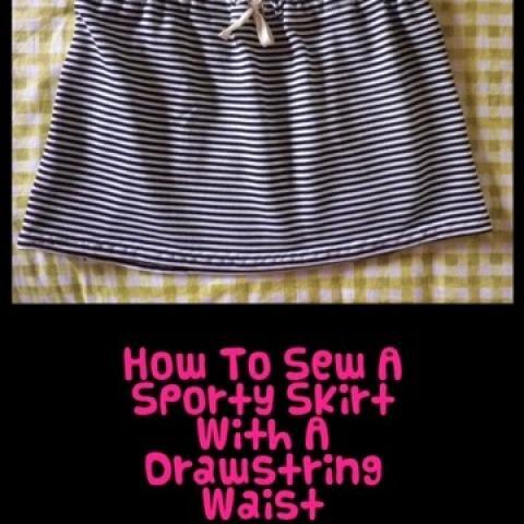 Sporty Drawstring Skirt