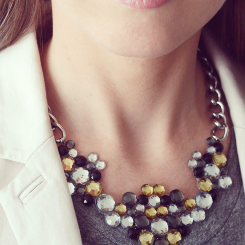 DIY Gemstone Statement Necklace