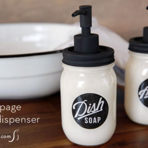 DIY Mason jar soap dispensers