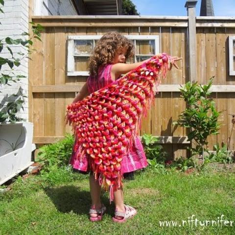 Cute Red Dragon Shawl