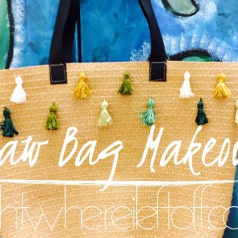 straw bag makeover