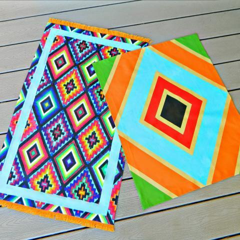Painted Fabric Rugs