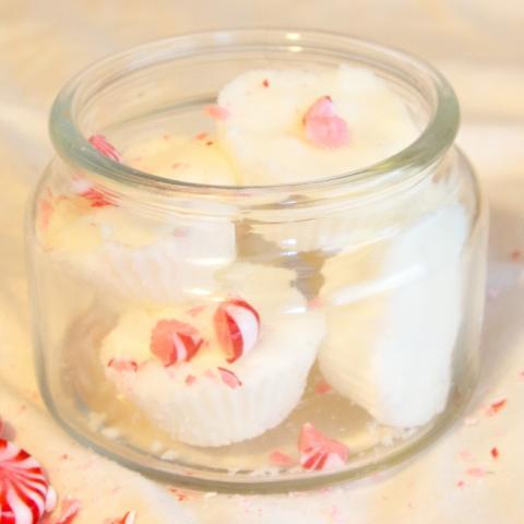 DIY Candy Cane Bath Bombs