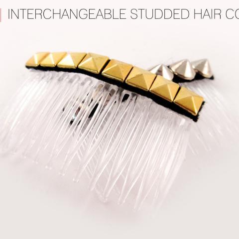 DIY Interchangeable Studded Hair Combs